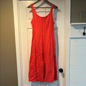 A New Day Orange Sleeveless Scoop Neck Sundress
